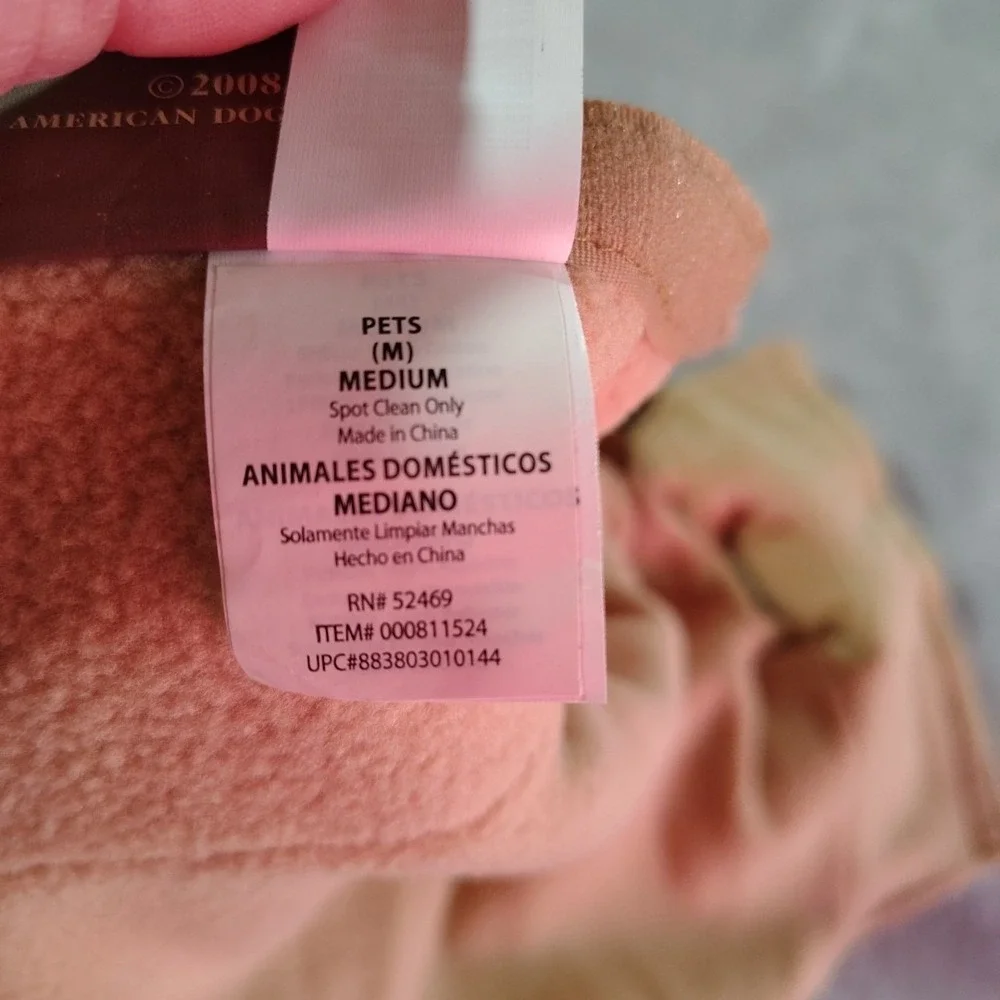 American Dog Outfitters Corduroy Coat M Tan Fleece Toggle Hooded Warm Outdoors